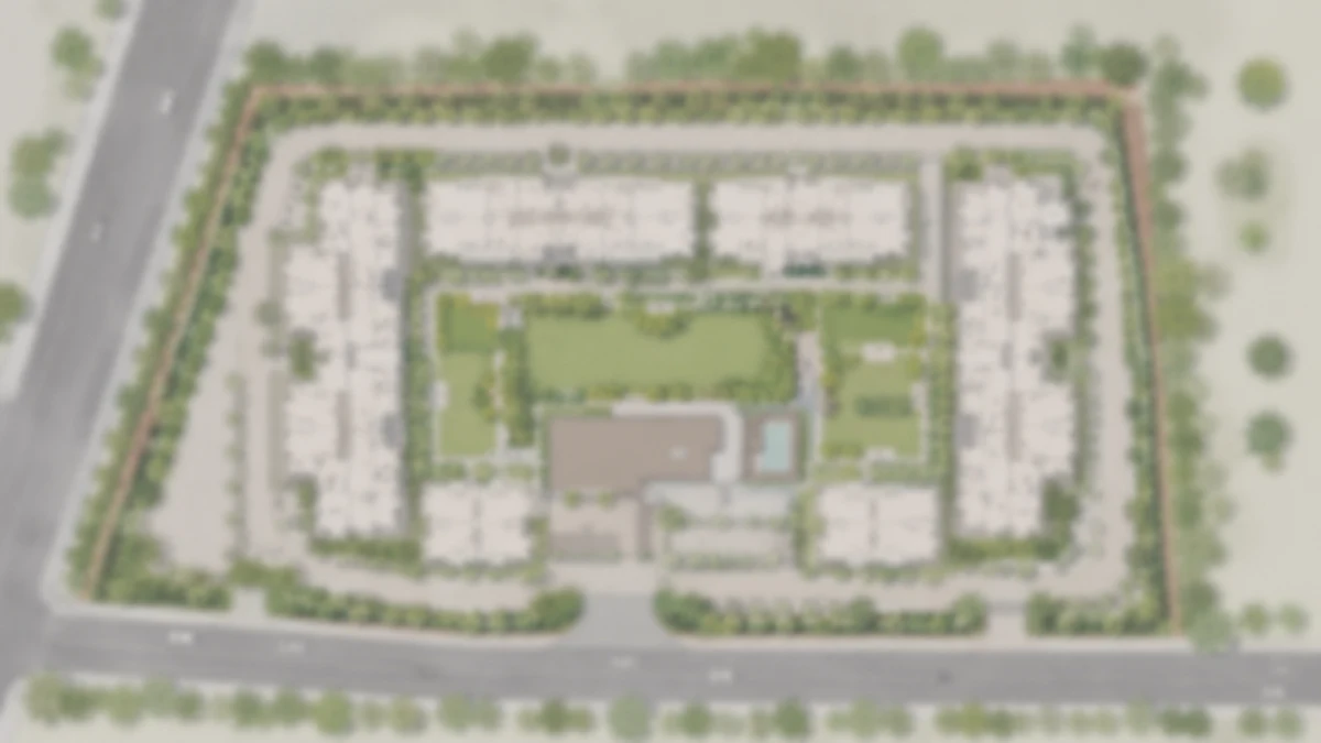 Urbanrise Gattahalli indicative master plan across the filed 4.20 acres at Sy. No. 50, showing the residential blocks around a central lawn and the clubhouse